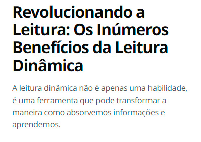 Curso de Leitura Dinâmica — imagem 4